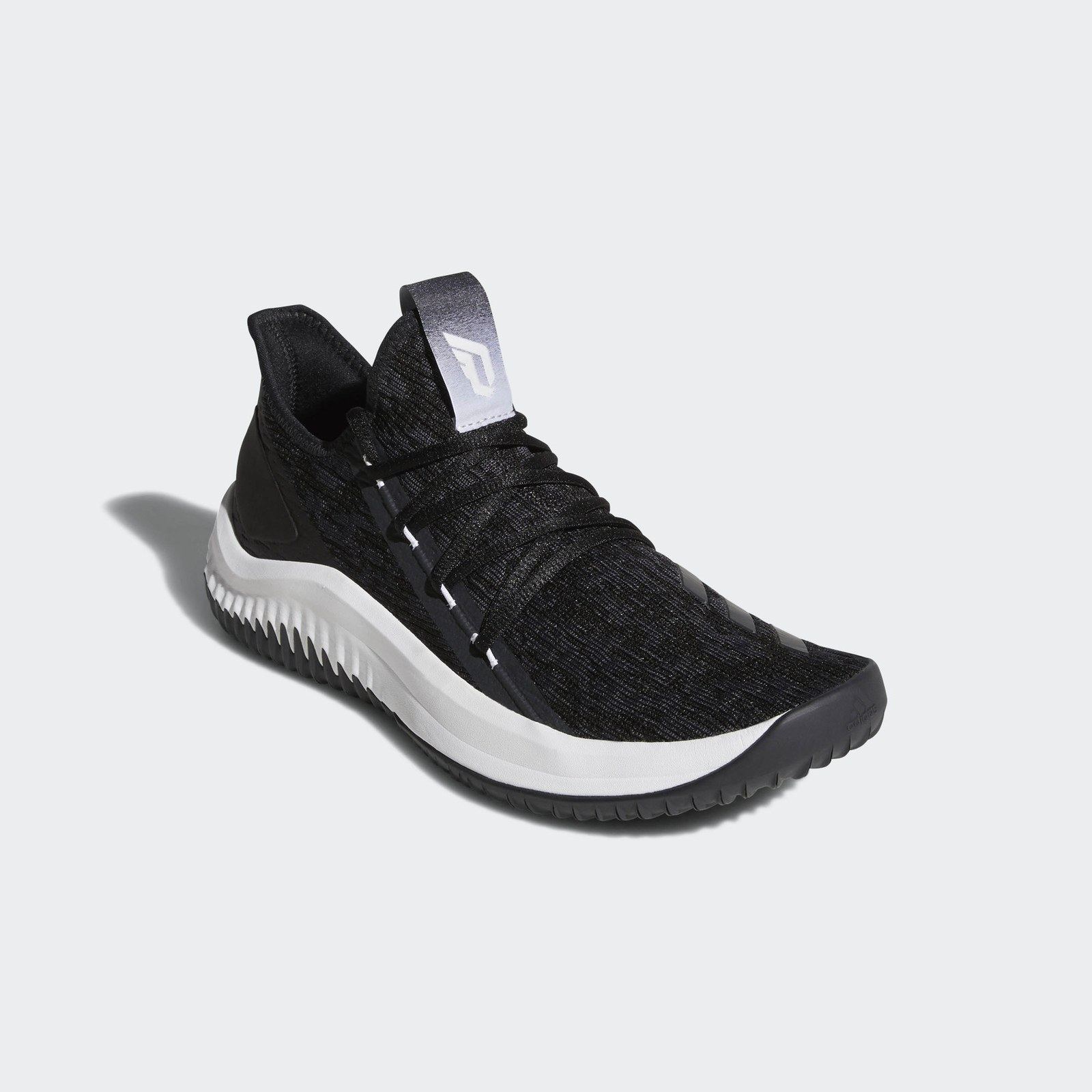 The core black shoe, three-quarter view from the toe.