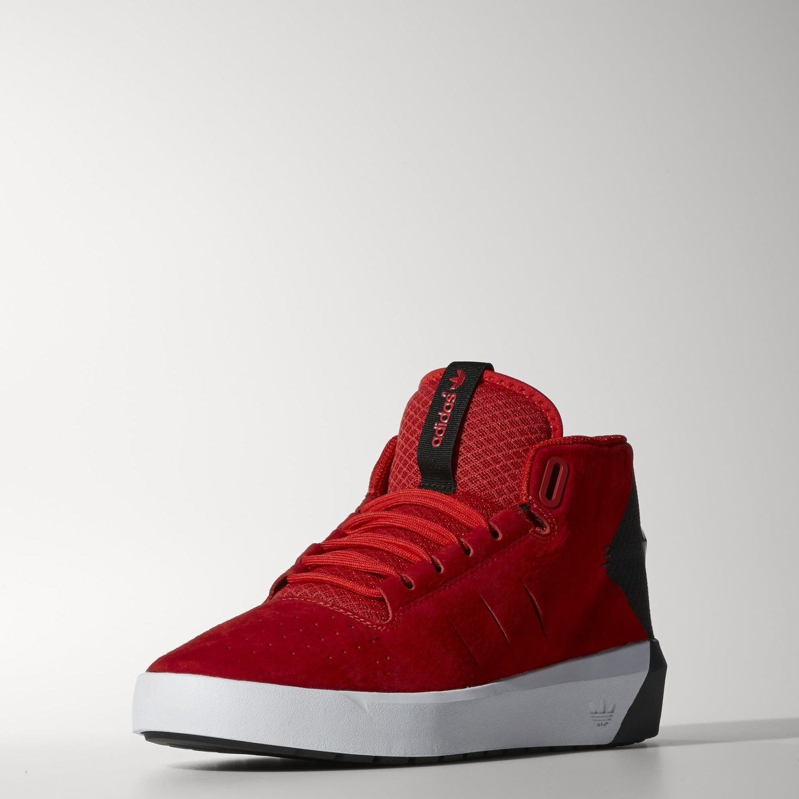 The red Northrup, three-quarter view from the toe.